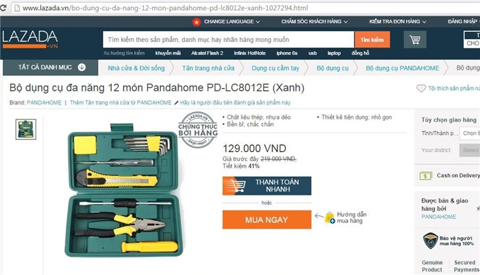 Kinh doanh hàng lậu, Panda Home bị phạt 16 triệu đồng