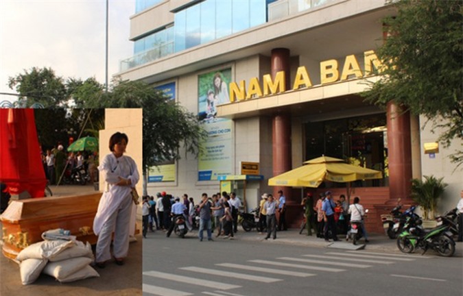 Người phụ nữ đặt quan tài trước ngân hàng: Những tình tiết mới nhất