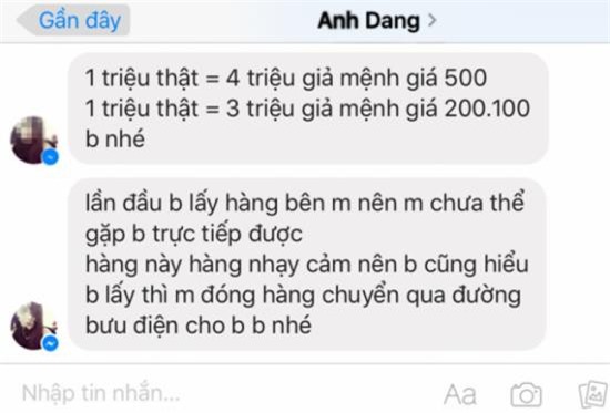 Cảnh báo hành vi lừa đảo bán tiền giả qua mạng 