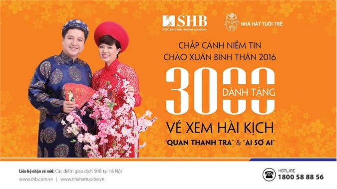SHB tặng 3.000 vé xem hài kịch "Quan thanh tra" và "Ai sợ ai"