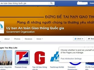 Ủy ban ATGT Quốc gia tham gia Facebook