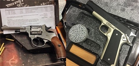 Bắt khẩn cấp 2 hành khách mang súng nhập cảnh sân bay Nội Bài