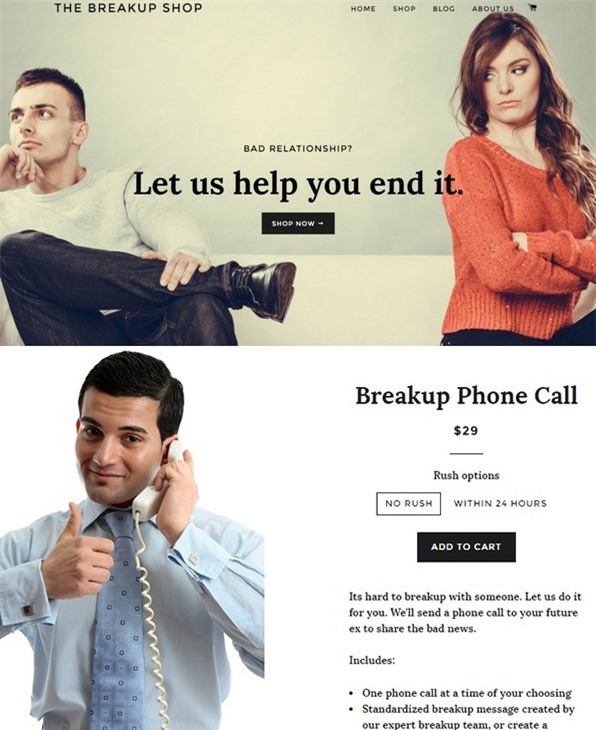 Mỹ: Độc đáo dịch vụ... chia tay hộ