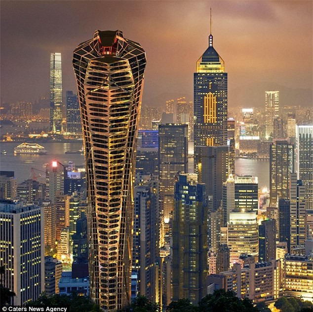 Độc đáo: Tòa nhà hình... rắn hổ mang chúa