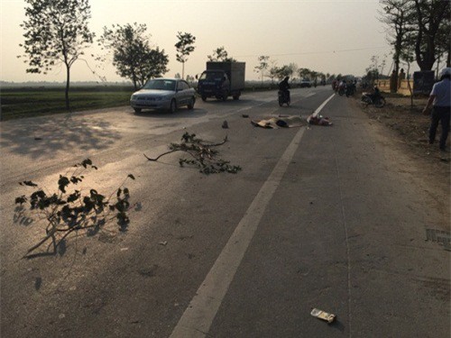 Hai vợ chồng bị xe tải đâm thương vong