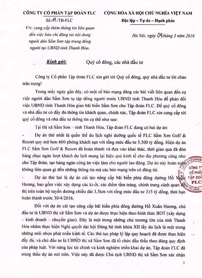 Bài 2: Thấy gì từ vụ dân vây trụ sở đòi biển và việc FLC “phủi” trách nhiệm