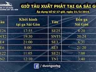 Sập cầu Ghềnh, ga Sài Gòn điều chỉnh giờ tàu chạy