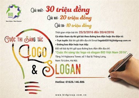 BID Việt Nam tổ chức cuộc thi “Sáng tác logo và slogan 2016”