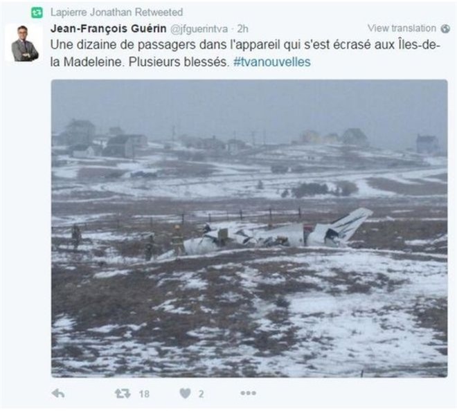 Canada: Máy bay rơi, cả gia đình cựu Bộ trưởng Giao thông tử nạn