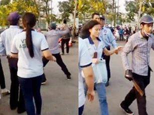 Nữ công nhân bị côn đồ chém bất tỉnh trước cổng công ty