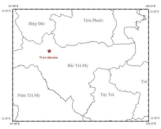 Xảy ra động đất 3,2 độ richter ở Quảng Nam