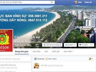 Cảnh sát hình sự lập Facebook nhận tin báo tố giác tội phạm