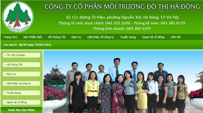 Nâng vốn nhà nước tại Công ty cổ phần Môi trường đô thị Hà Đông