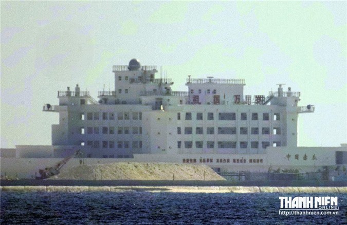 ‘Thành phố nổi’ trái phép của Trung Quốc trên bãi Gạc Ma