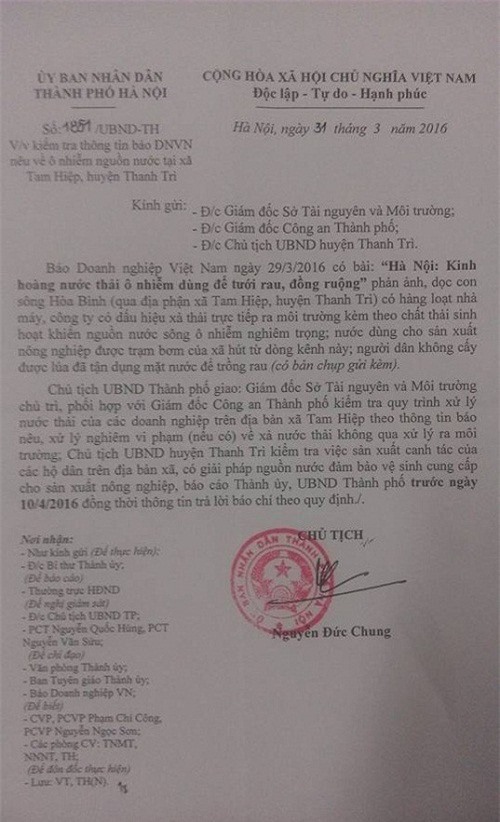 Hà Nội: Kiểm tra phát hiện nhiều đơn vị sai phạm về môi trường tại Thanh Trì