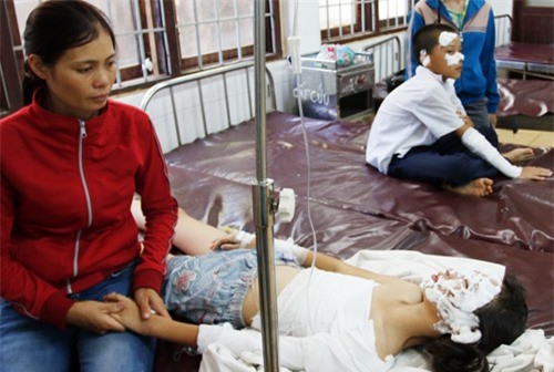 Đắk Lắk: Nổ bình gas trong lớp, 5 học sinh nhập viện