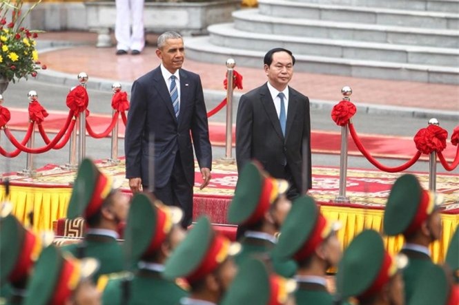 Lễ đón chính thức Tổng thống Obama tại Phủ Chủ tịch
