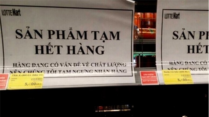 LOTTE Mart dừng bán nước C2, Rồng Đỏ do tin nhiễm độc chì