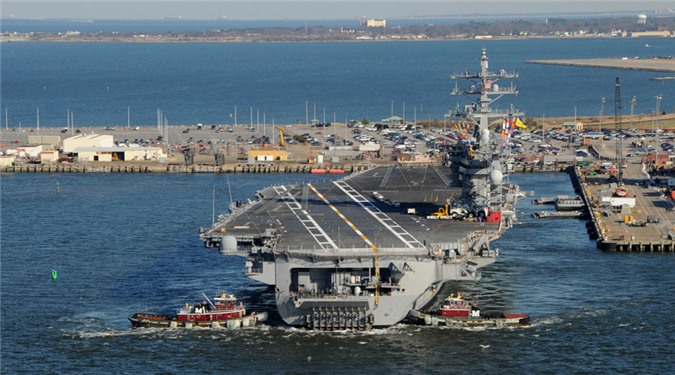 Điều thêm tàu sân bay tới Địa Trung Hải, Mỹ gửi thông điệp cho Nga