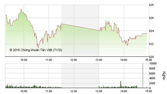  Sắc đỏ bao trùm, VN - Index giảm sâu về 623 điểm