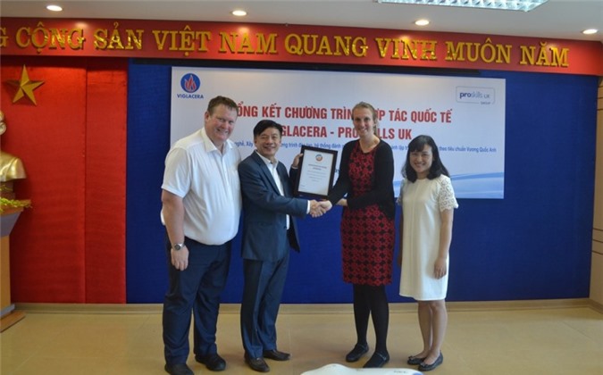 Viglacera là Trung tâm đào tạo và đánh giá kỹ năng nghề đạt chuẩn Vương quốc Anh