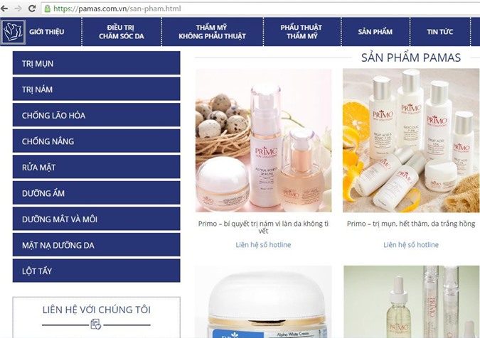 Vi phạm luật quảng cáo, Thẩm mỹ Pamas bị phạt 15 triệu đồng