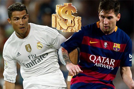 Messi kém xa Ronaldo về khoản kiếm tiền trong năm 2016