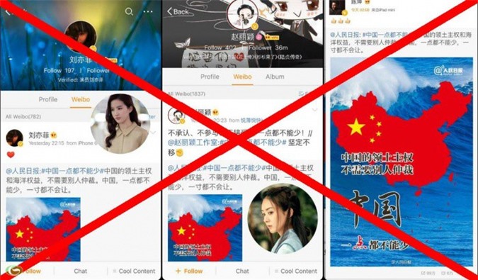 Bảo vệ "đường lưỡi bò", sao Hoa ngữ bị tẩy chay