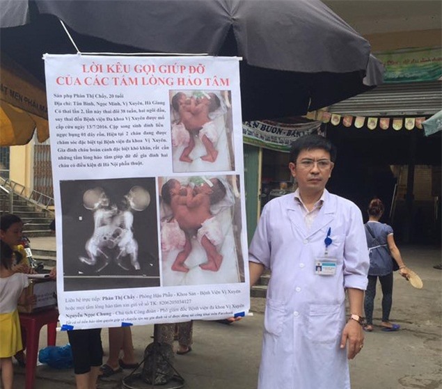 Tặng bằng khen cho bác sỹ xin từ thiện cứu 2 bé song sinh