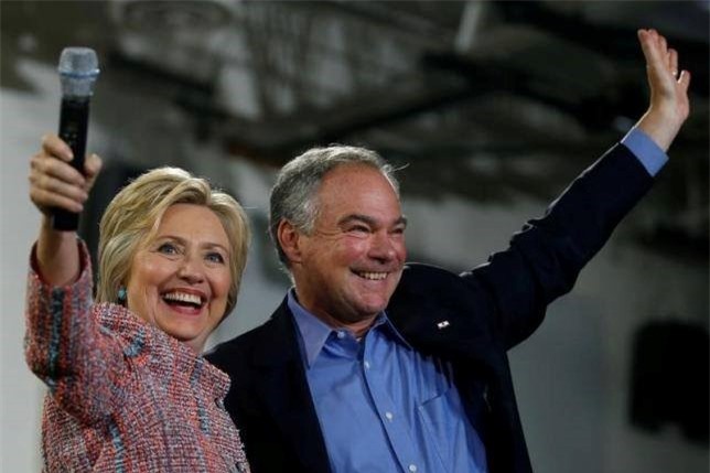 Bà Hillary Clinton tuyên bố chọn TNS Tim Kaine làm phó tổng thống