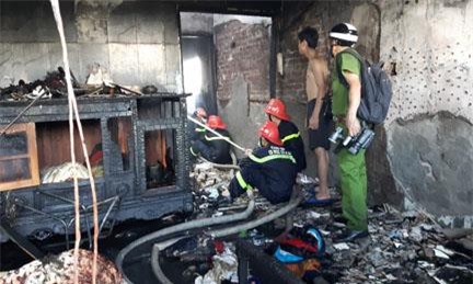 Cháy cơ sở làm vàng mã, 2 bé trai thiệt mạng