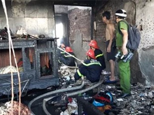 Cháy cơ sở làm vàng mã, 2 bé trai thiệt mạng