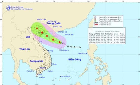 Tin mới nhất về cơn bão số 1 sắp đổ bộ vào đất liền