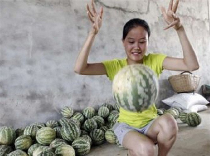 Kỳ lạ: Xuất hiện dưa hấu ruột vàng, nảy như bóng cao su