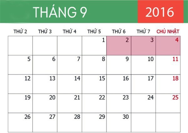 Dịp Quốc khánh 2/9, người lao động được nghỉ mấy ngày?
