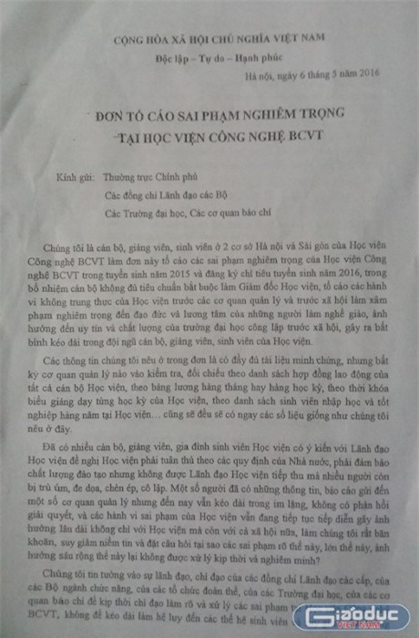 Học viện Công nghệ Bưu chính viễn thông bị tố tuyển sinh vượt 8.000 chỉ tiêu