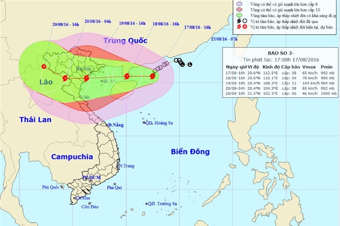Tin mới nhất: Bão số 3 giật cấp 14 trên đất liền Quảng Ninh - Nghệ An