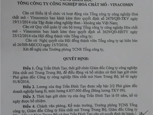 Kỷ luật Giám đốc C.ty Trung Trung Bộ tiếp khách bằng “bu lông, ốc vít”
