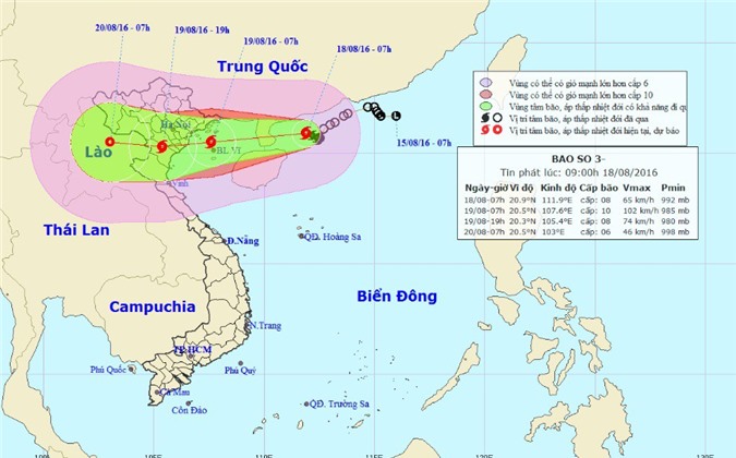 Cơn bão số 3 gây gió giật cấp 11 có thể "càn quét" Hà Nội
