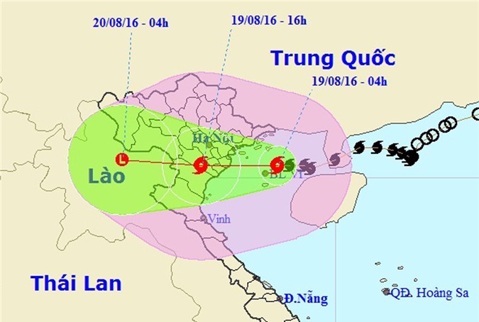 Bão số 3 tiến thẳng vào ven biển Hải Phòng – Ninh Bình vào trưa nay
