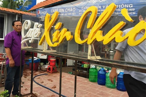 Quán cà phê Xin Chào bị cưỡng chế cắt điện, nước