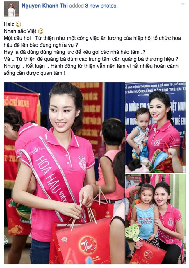 Phát ngôn gây sốc của Khánh Thi về việc đi từ thiện của tân Hoa hậu Đỗ Mỹ Linh