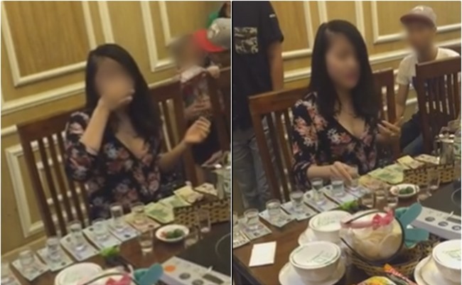"Hotgirl" uống 1 lúc hết 13 ly rượu lấy 5 triệu gây "bão" mạng