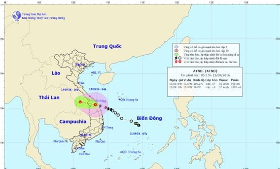 Bão số 4 suy yếu thành áp thấp nhiệt đới sau khi vào đất liền