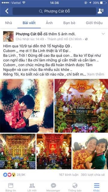 Cát Phượng "nổi đóa" khi Hoài Linh bị tố xây nhà thờ tổ để kinh doanh