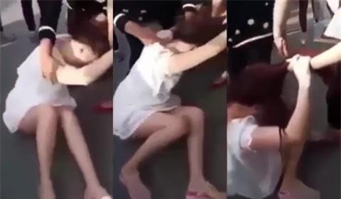 Osin trẻ đẹp bị bà chủ đánh xé quần áo, cắt tóc, xỉ vả tơi tả ngoài đường