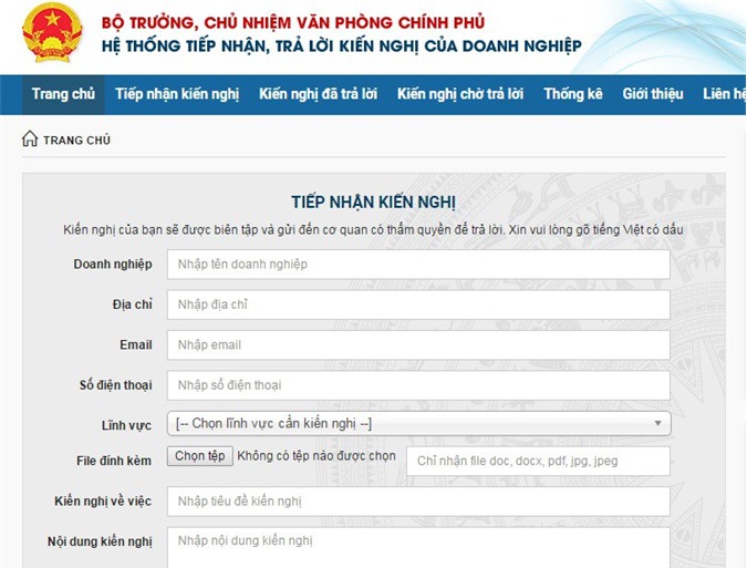 Doanh nghiệp bắt đầu được tương tác online với Chính phủ