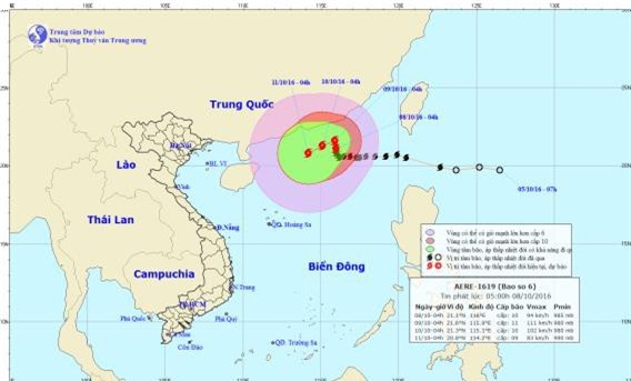 Bão số 6 có thể đổi hướng, sẽ tiếp tục mạnh thêm