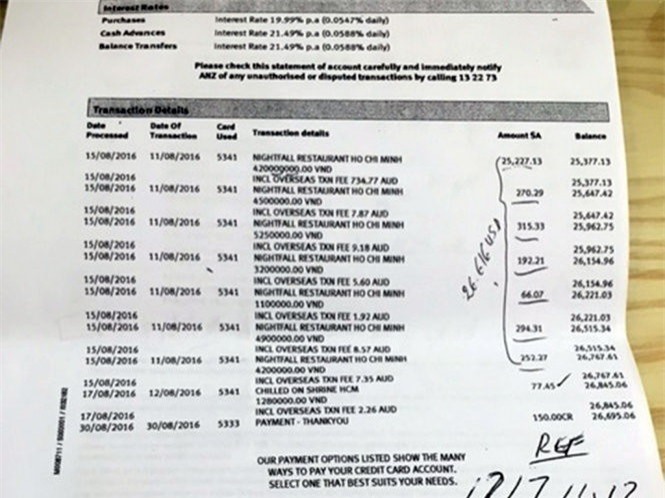 Công an điều tra vụ quẹt thẻ ở nhà hàng mất gần 700 triệu đồng