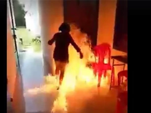 Nữ sinh đổ xăng đốt trường học vì lời thách "câu 1.000 like"